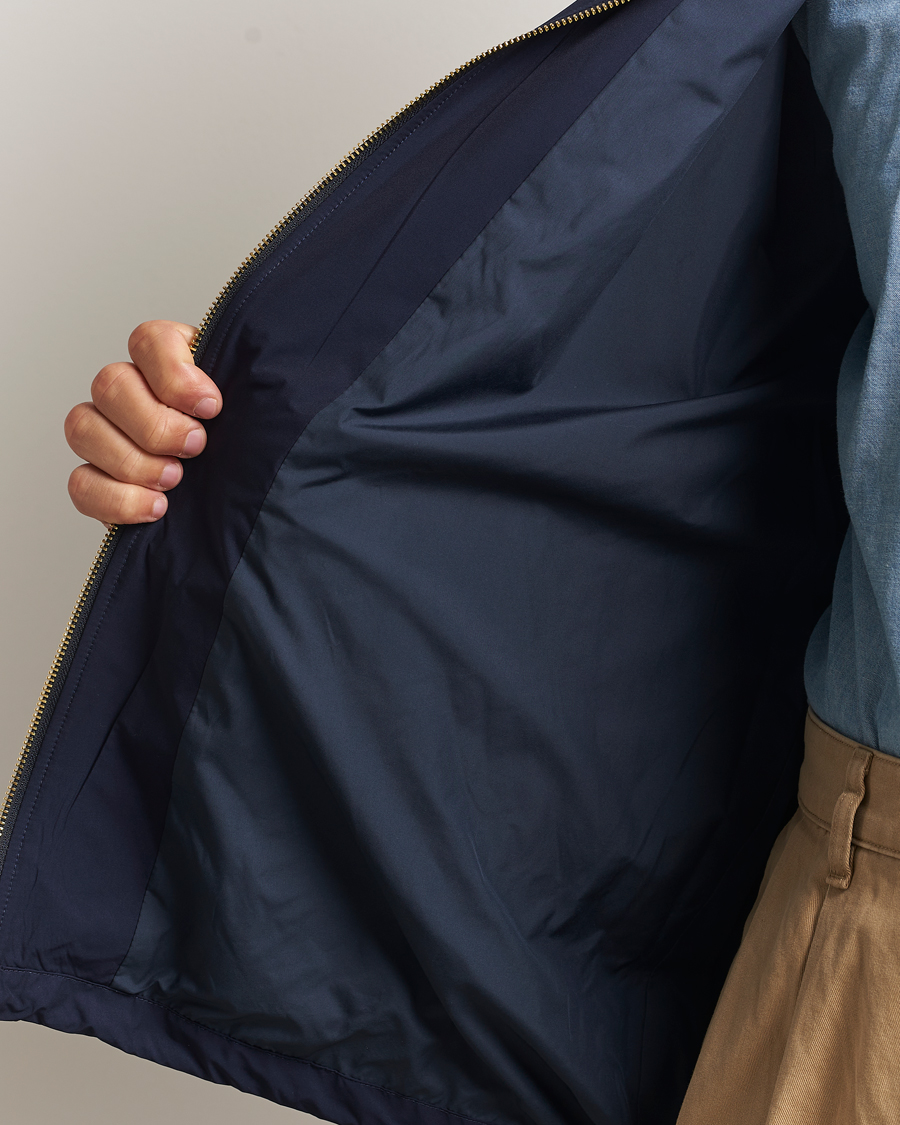 Herr | Jackor | Drôle de Monsieur | La Veste Capuche Slogan Jacket Navy