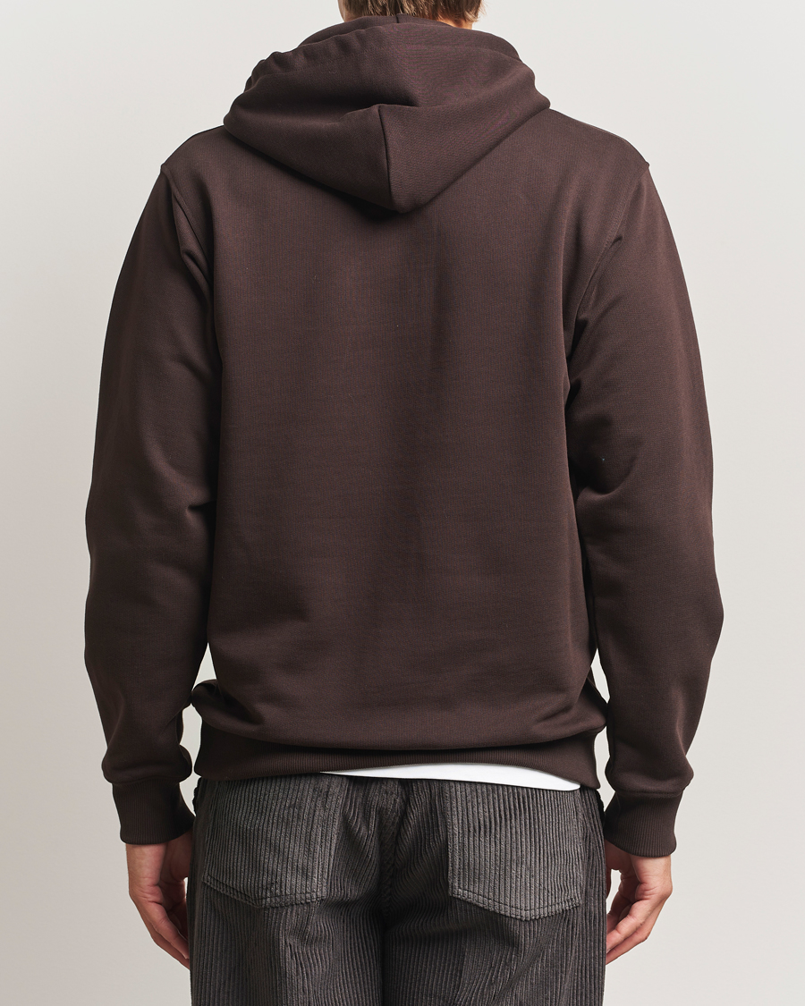 Herr | Tröjor | Drôle de Monsieur | Classic Slogan Hoodie Dark Brown