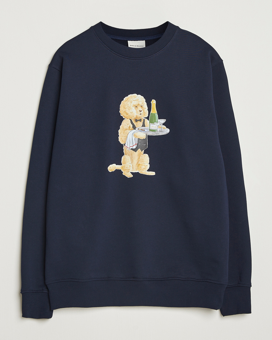 Herr | Tröjor | Drôle de Monsieur | Poodle Sweatshirt Navy