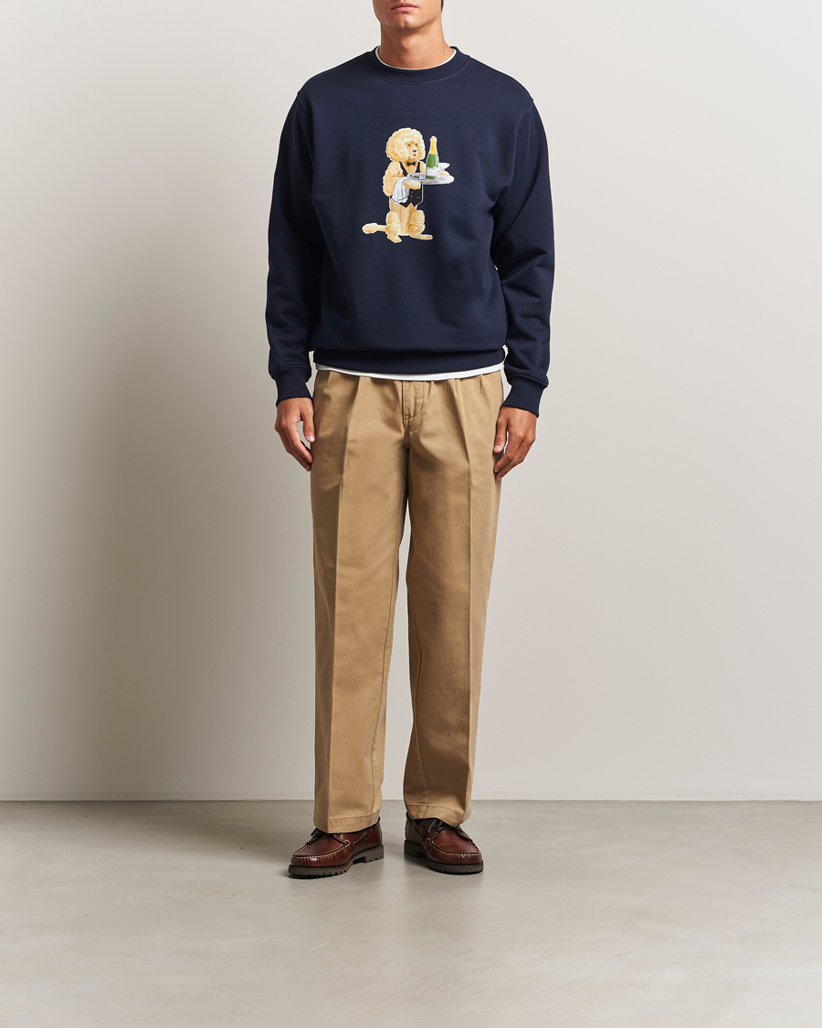 Herr | Tröjor | Drôle de Monsieur | Poodle Sweatshirt Navy