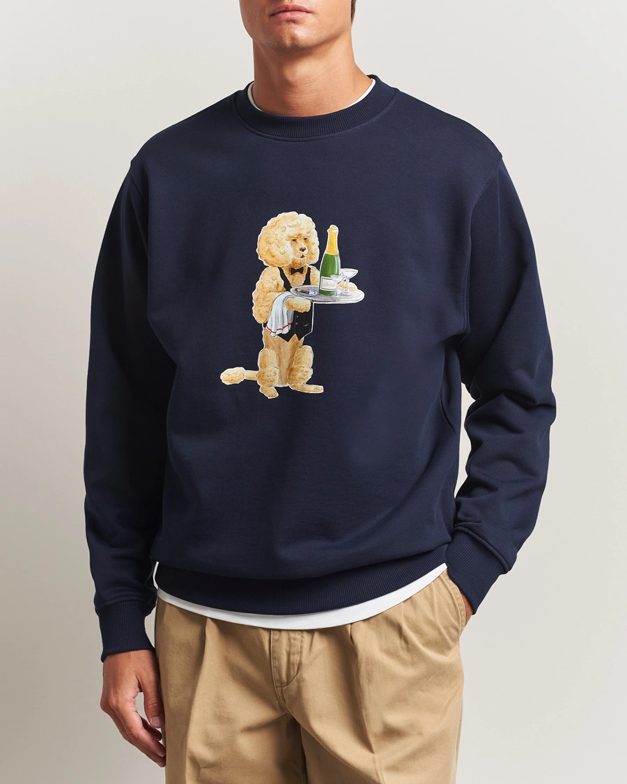 Herr | Tröjor | Drôle de Monsieur | Poodle Sweatshirt Navy