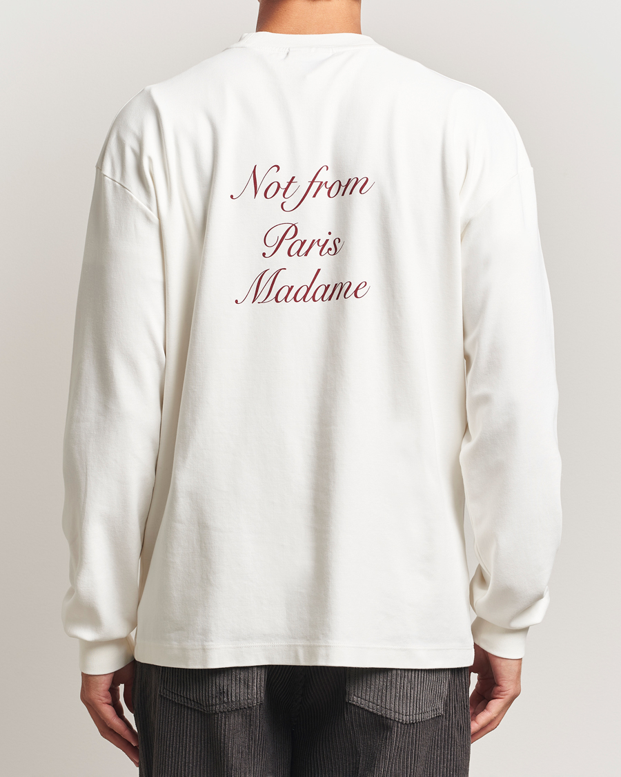 Herr | T-Shirts | Drôle de Monsieur | Slogan Calligraphy Long Sleeve T-shirt Off White