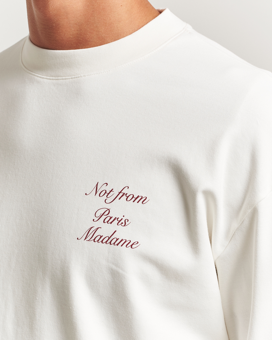 Herr | T-Shirts | Drôle de Monsieur | Slogan Calligraphy Long Sleeve T-shirt Off White