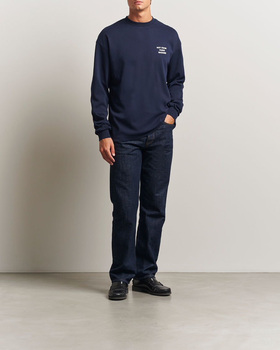 Herr | T-Shirts | Drôle de Monsieur | Slogan Long Sleeve T-Shirt Navy
