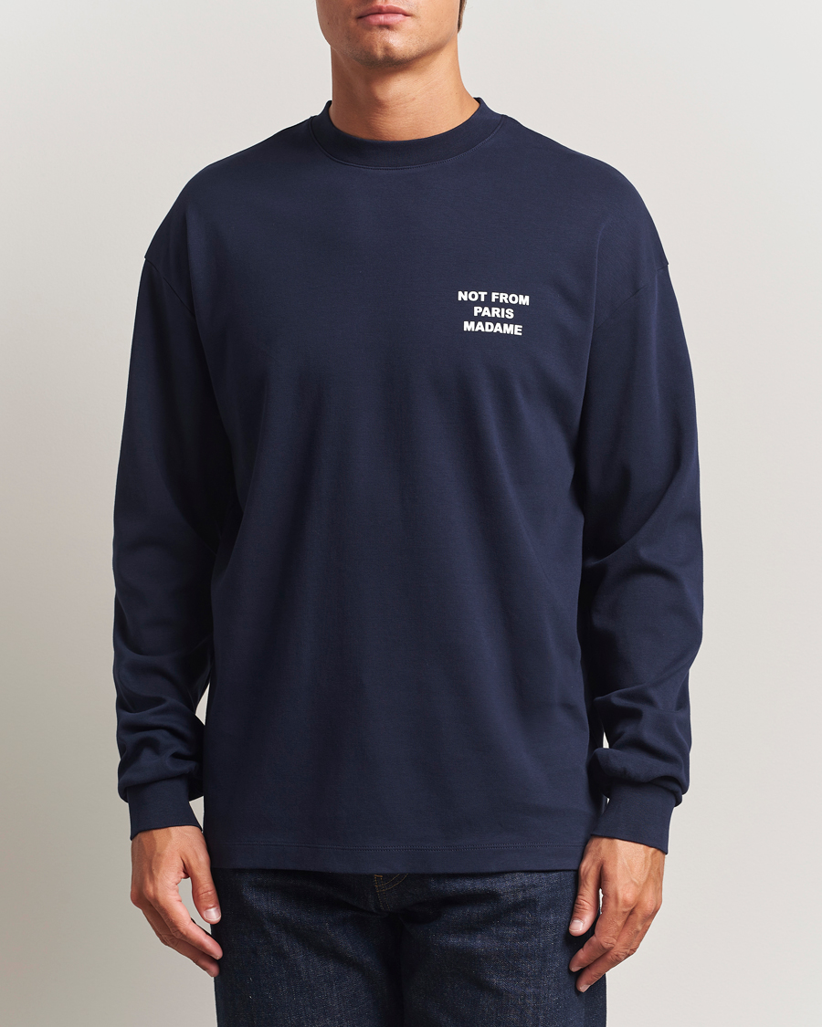 Herr | T-Shirts | Drôle de Monsieur | Slogan Long Sleeve T-Shirt Navy