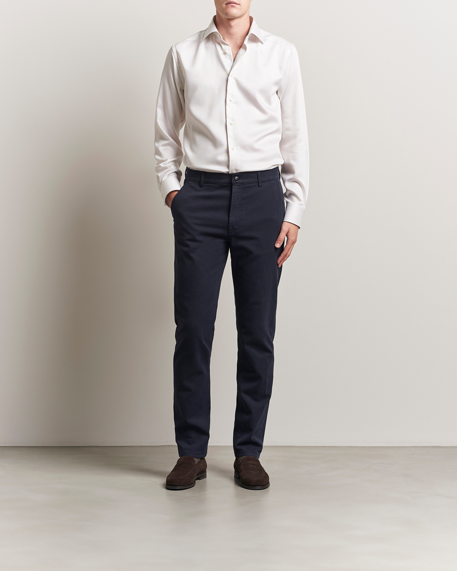 Herr | Skjortor | Eton | Slim Fit Fine Twill Shirt Light Beige