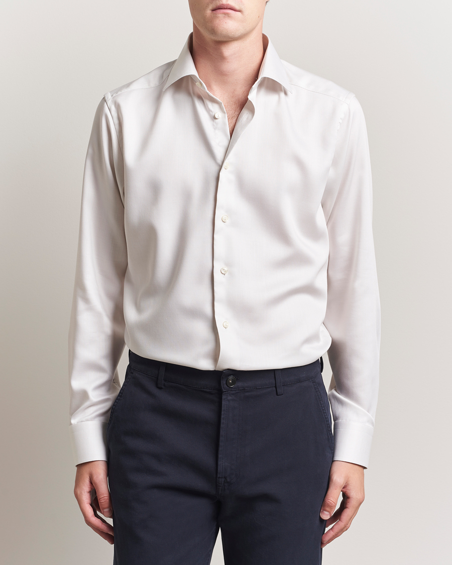 Herr | Skjortor | Eton | Slim Fit Fine Twill Shirt Light Beige