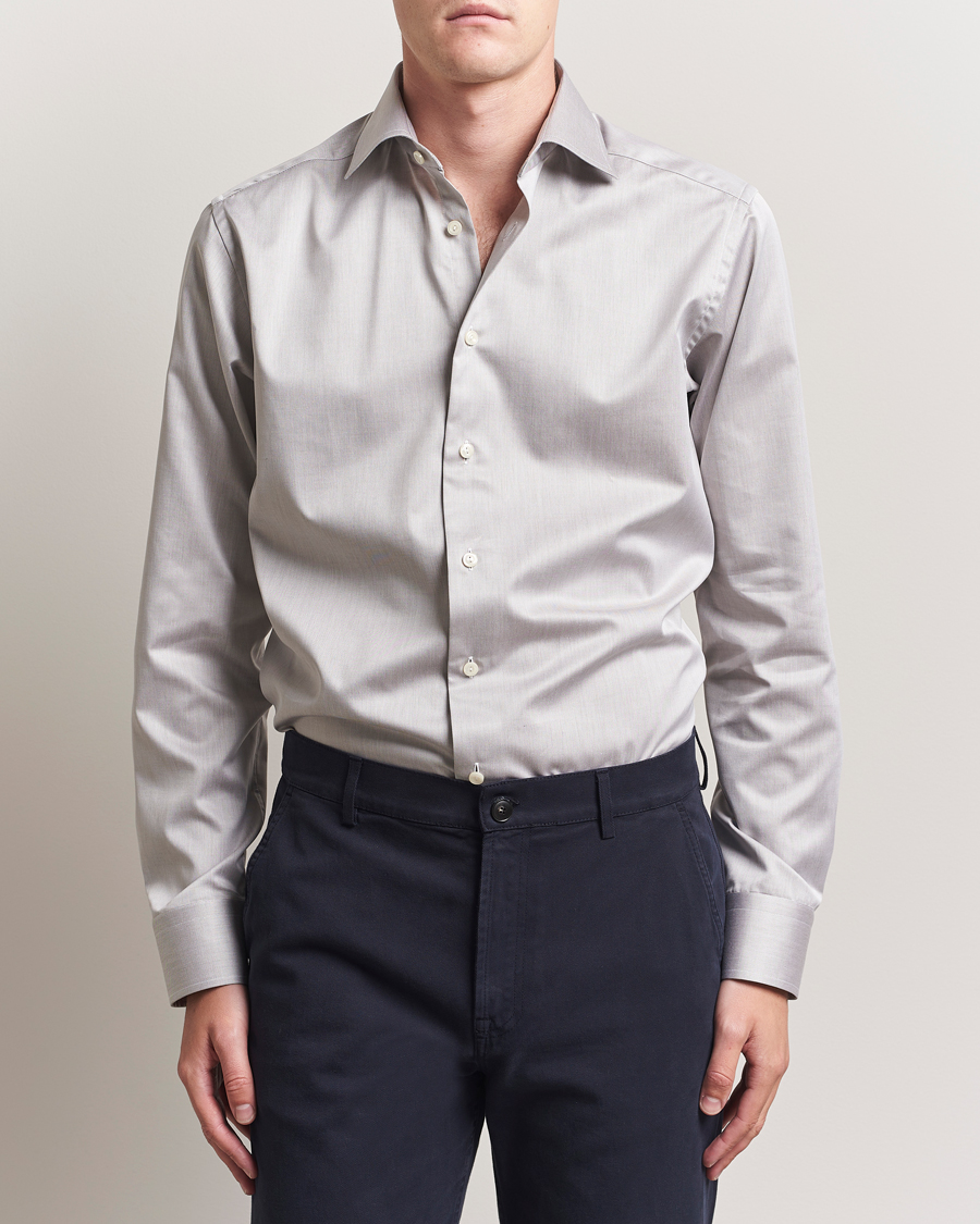 Herr | Skjortor | Eton | Slim Fit Signature Twill Shirt Beige