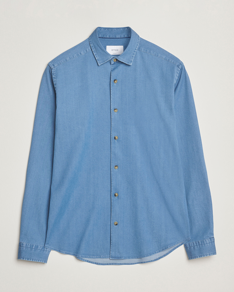 Herr | Skjortor | Eton | Casual Fit Denim Shirt Light Wash