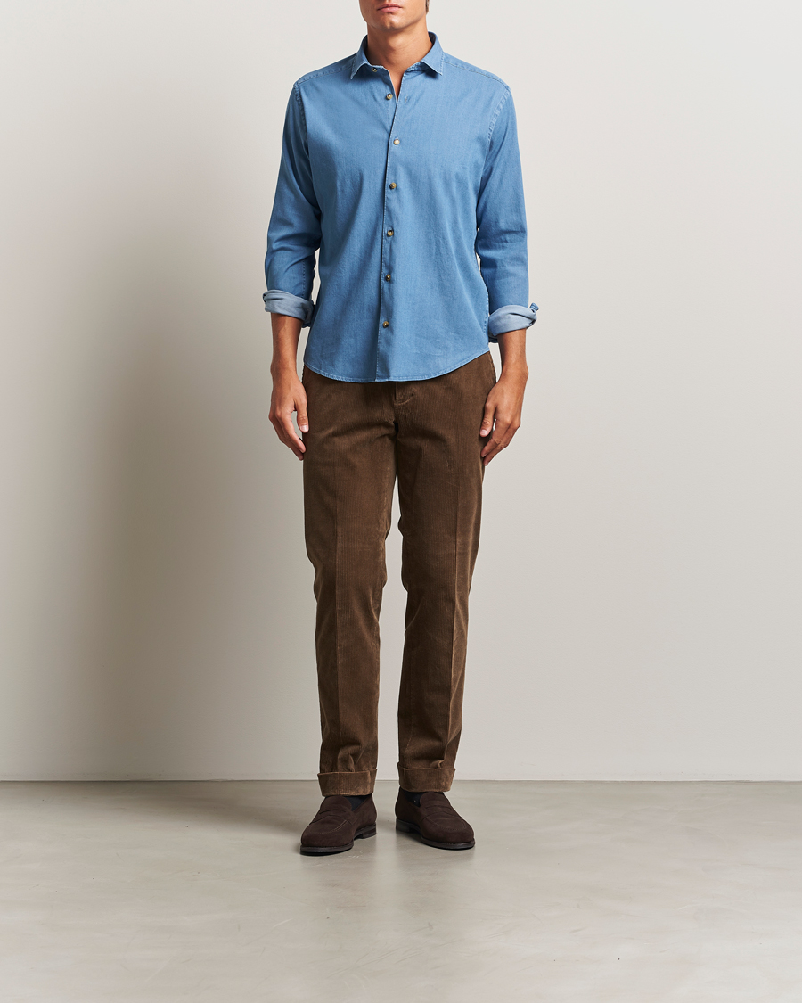 Herr | Skjortor | Eton | Casual Fit Denim Shirt Light Wash