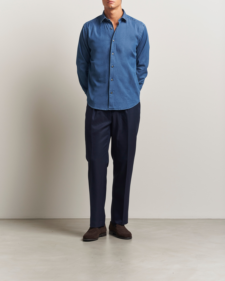 Herr | Skjortor | Eton | Casual Fit Denim Shirt Dark Wash