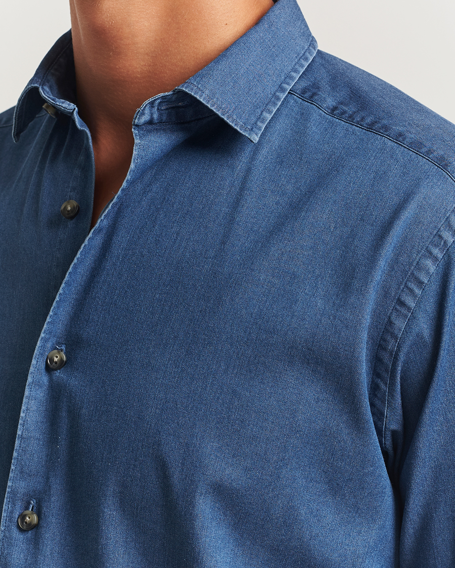 Herr | Skjortor | Eton | Casual Fit Denim Shirt Dark Wash