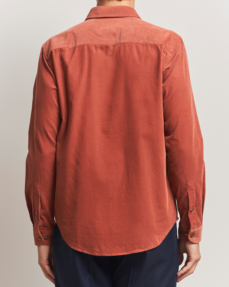 Herr | Skjortor | Eton | Casual Fit Corduroy Shirt Rust Red
