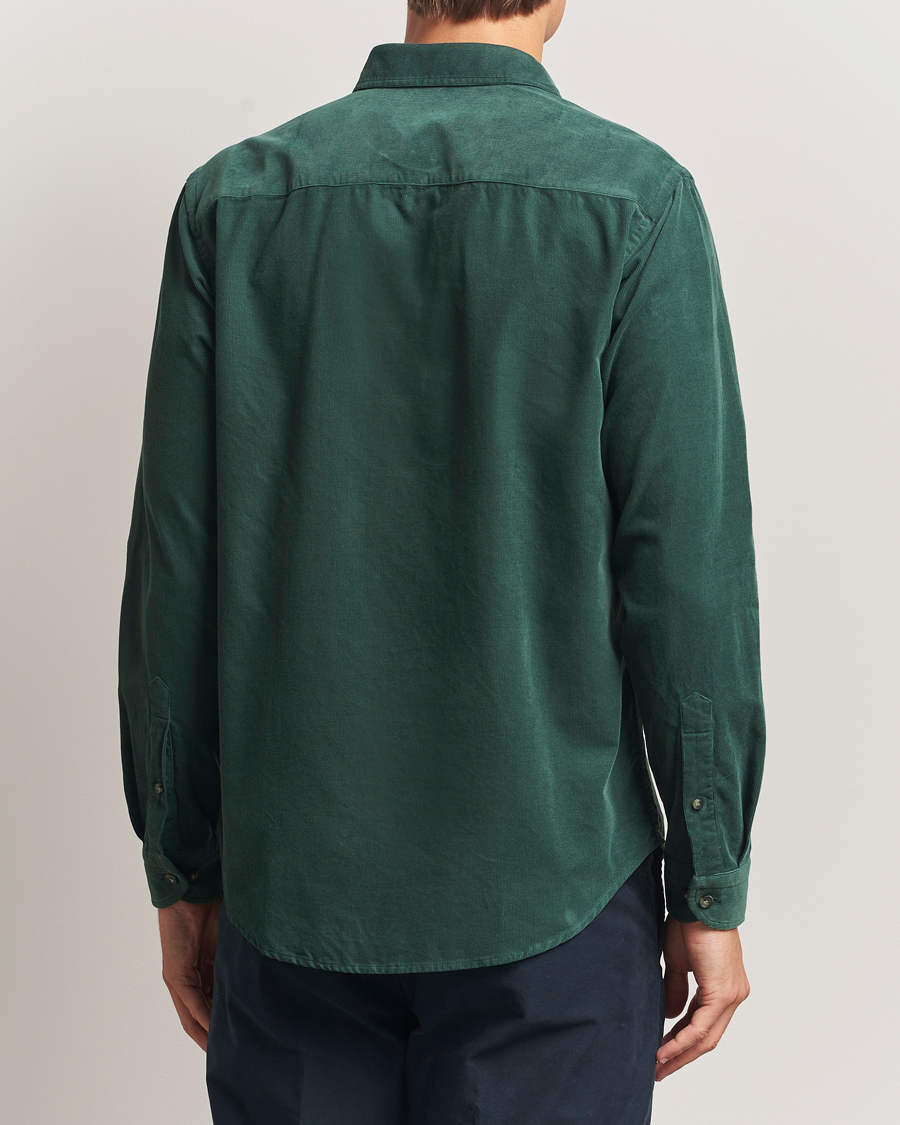 Herr | Skjortor | Eton | Casual Fit Corduroy Shirt Dark Green