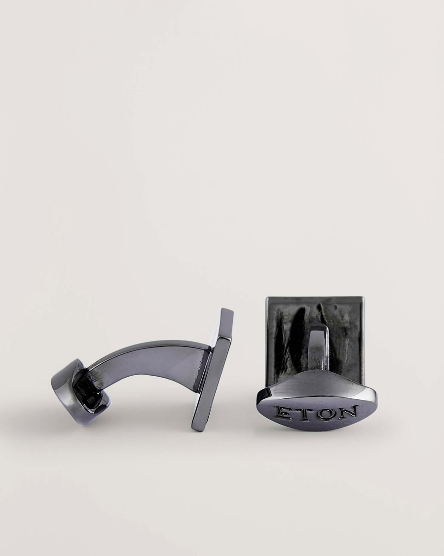 Herr | Manschettknappar | Eton | Mother of Pearl Cufflink Dark Grey