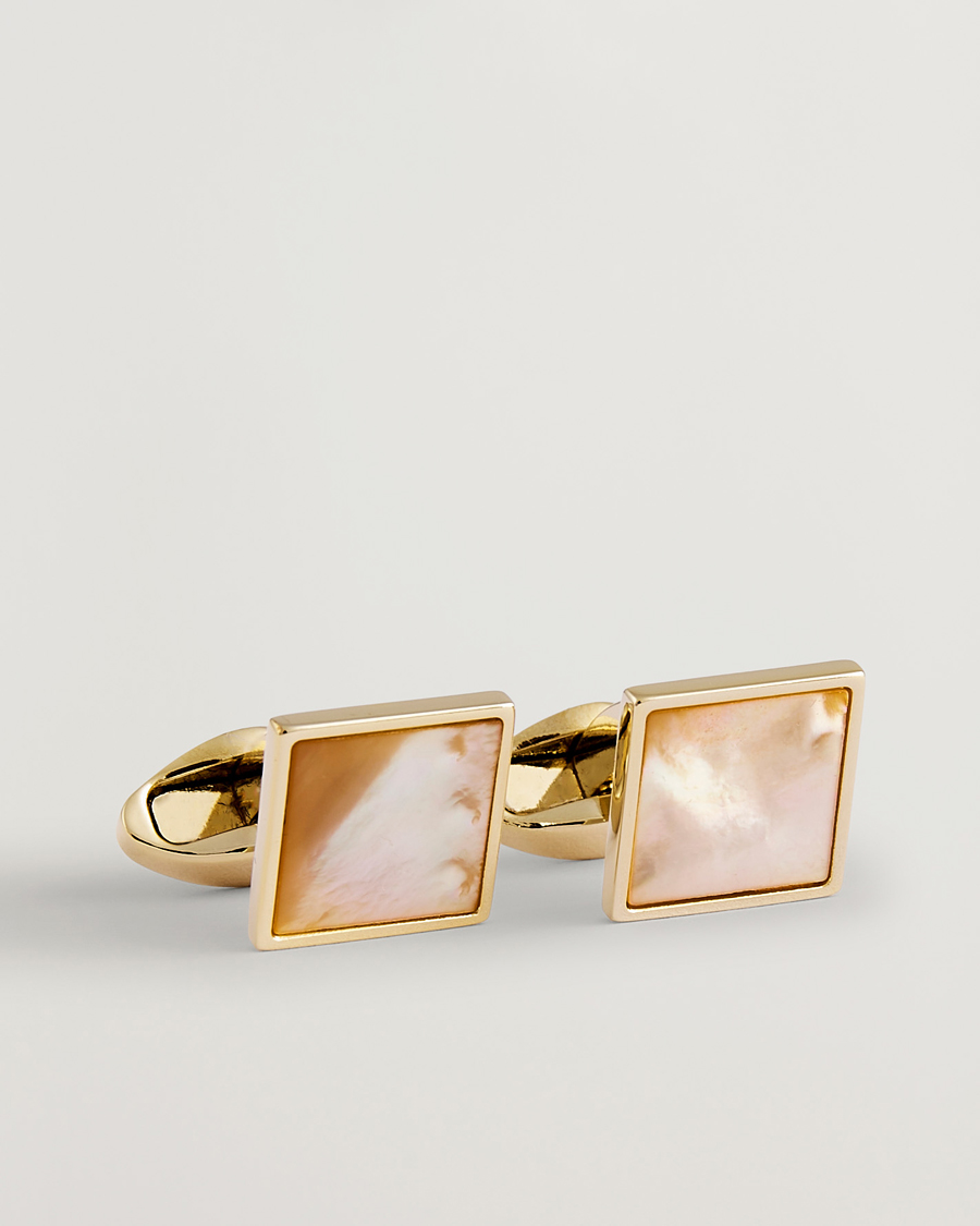 Herr | Manschettknappar | Eton | Mother of Pearl Cufflink Beige