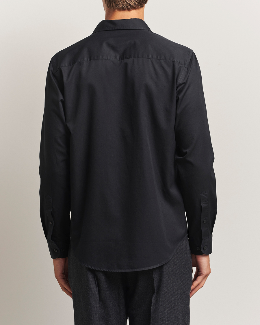Herr | Skjortor | Eton | Casual Fit Garment Washed One Piece Collar Shirt Black