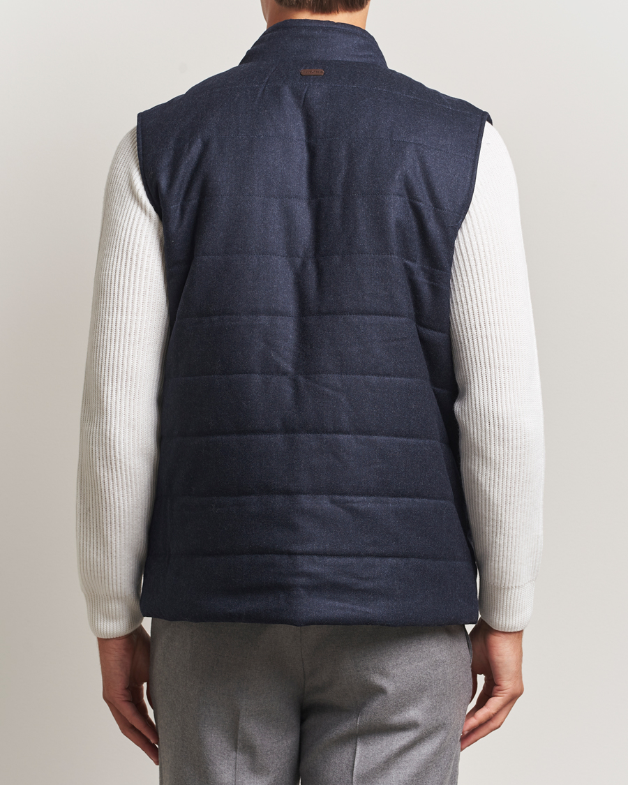 Herr | Västar | Eton | Wool Padded Vest Navy