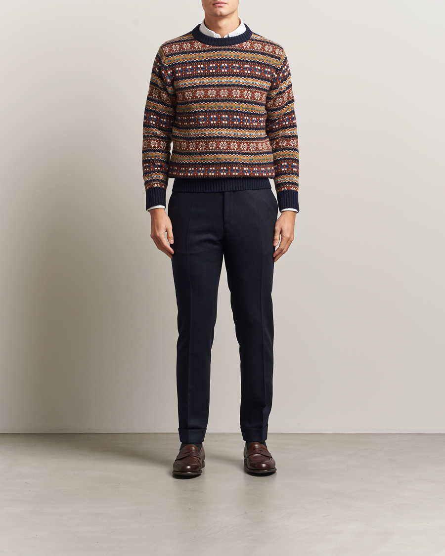 Herr | Tröjor | Eton | Wool Knitted Fair Isle Sweater Multi