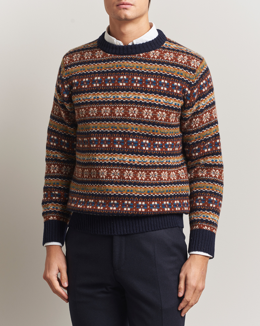 Herr | Tröjor | Eton | Wool Knitted Fair Isle Sweater Multi