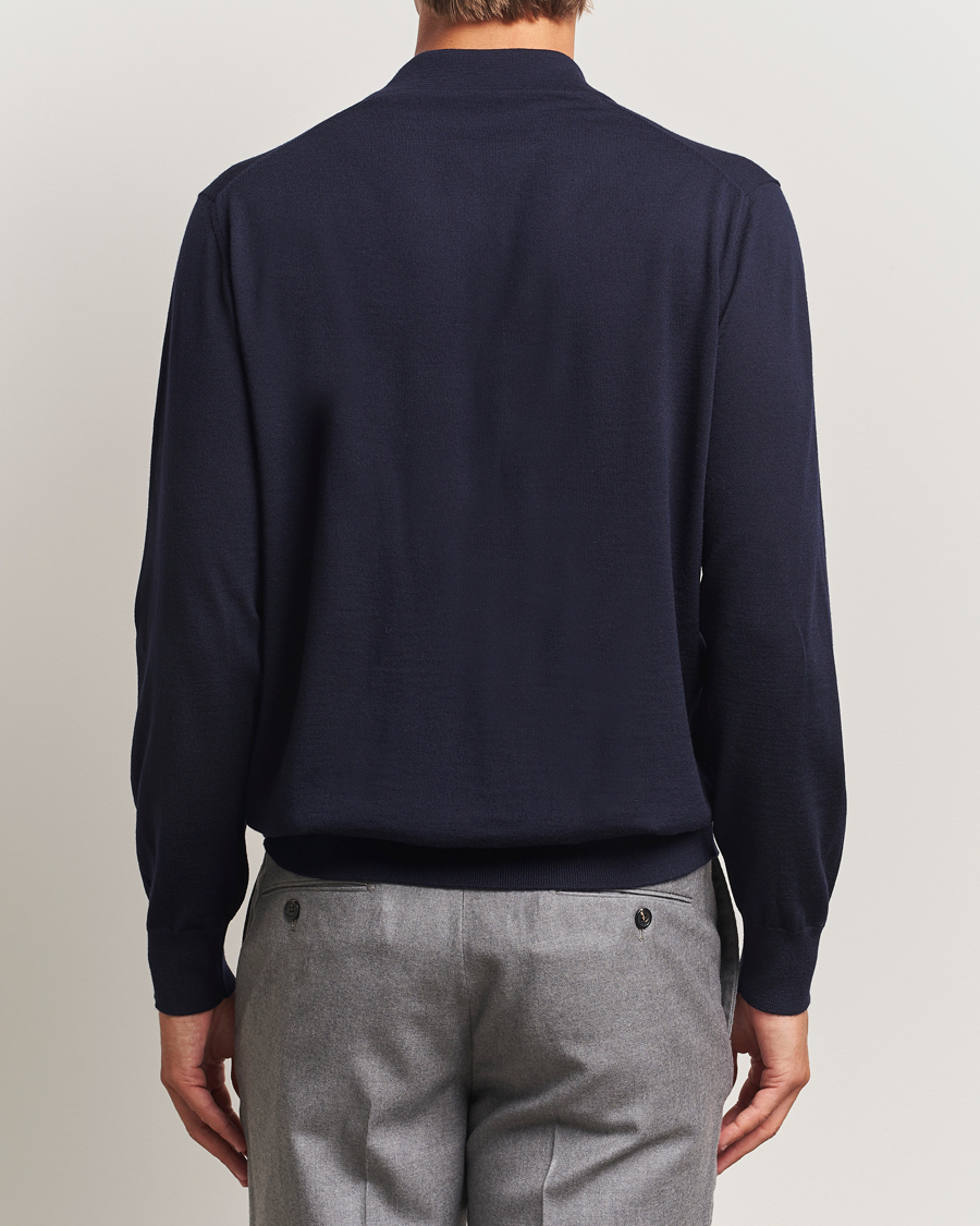 Herr | Tröjor | Eton | Merino Knitted Polo Navy