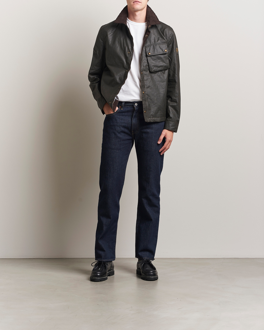 Herr | Jackor | Belstaff | Ground Wax Jacket Faded Olive