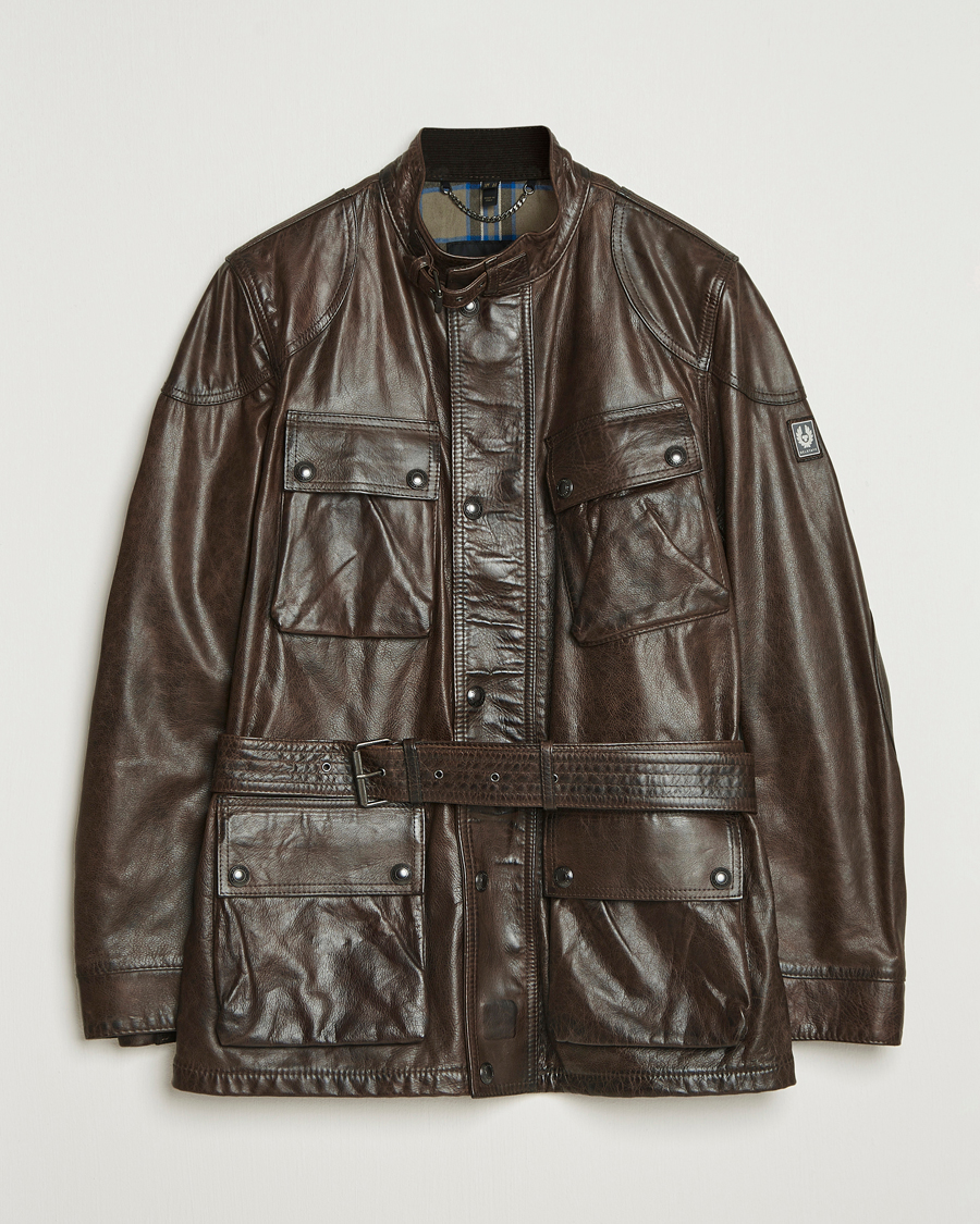 Herr | Jackor | Belstaff | Trailmaster Panther Leather Jacket Dark Earth