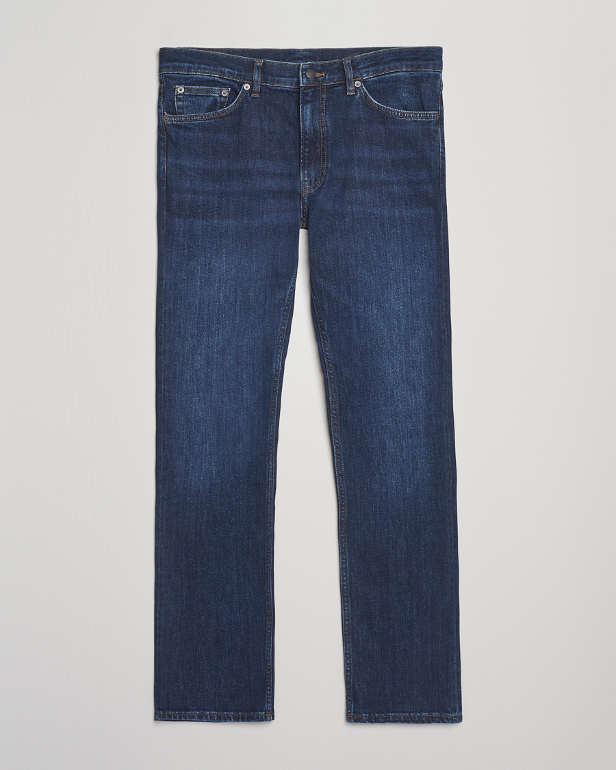 Herr | Jeans | Gant | Regular Fit Jeans Dark Blue Worn In