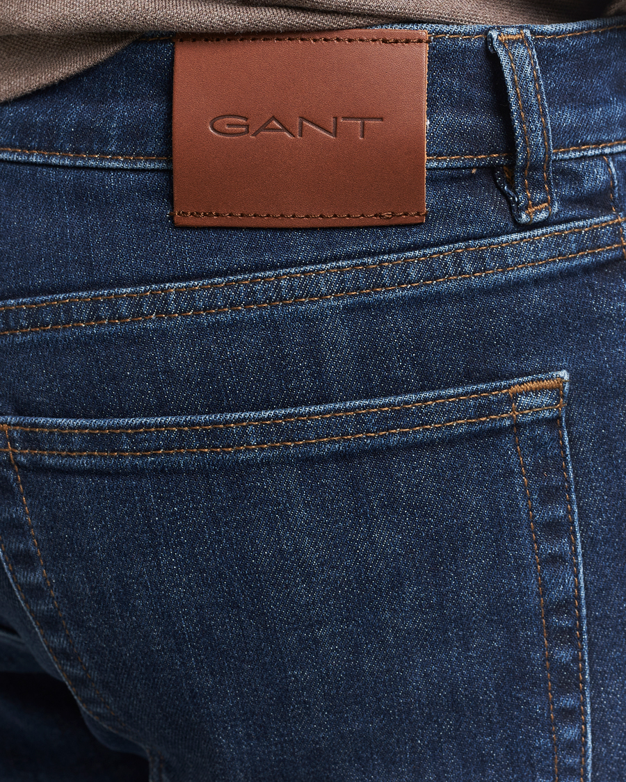 Herr | Jeans | Gant | Regular Fit Jeans Dark Blue Worn In