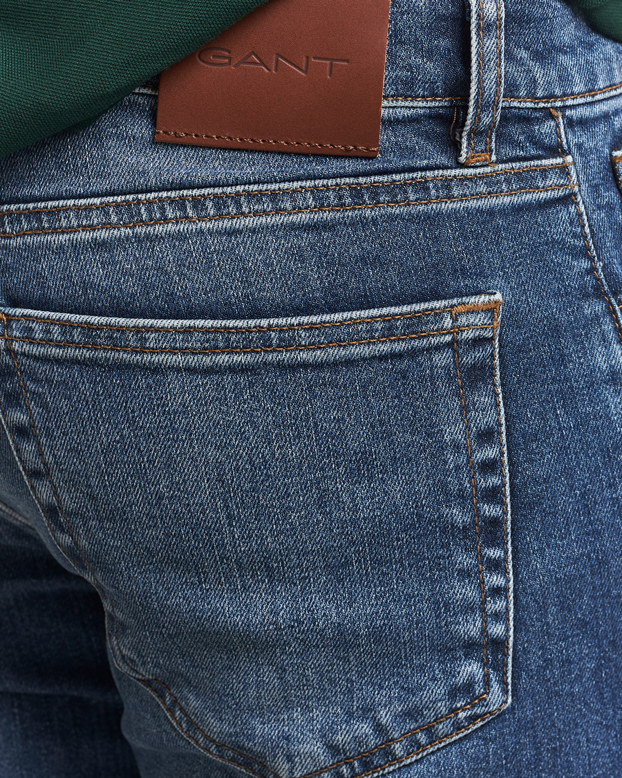Herr | Jeans | GANT | Regular Fit Jeans Mid Blue Vintage