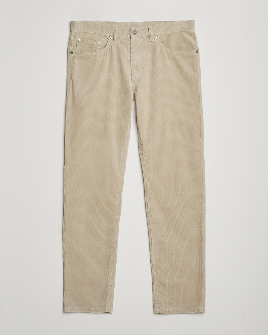 Herr | Byxor | Gant | Cord 5-Pocket Jeans Greige