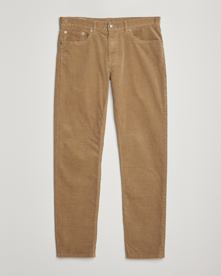Herr | Byxor | GANT | Cord 5-Pocket Jeans Light Taupe