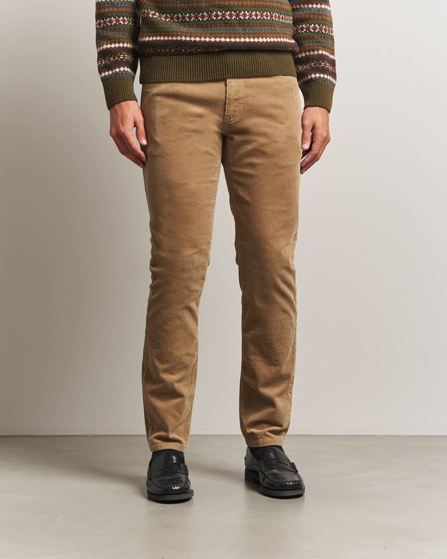 Herr | Byxor | GANT | Cord 5-Pocket Jeans Light Taupe
