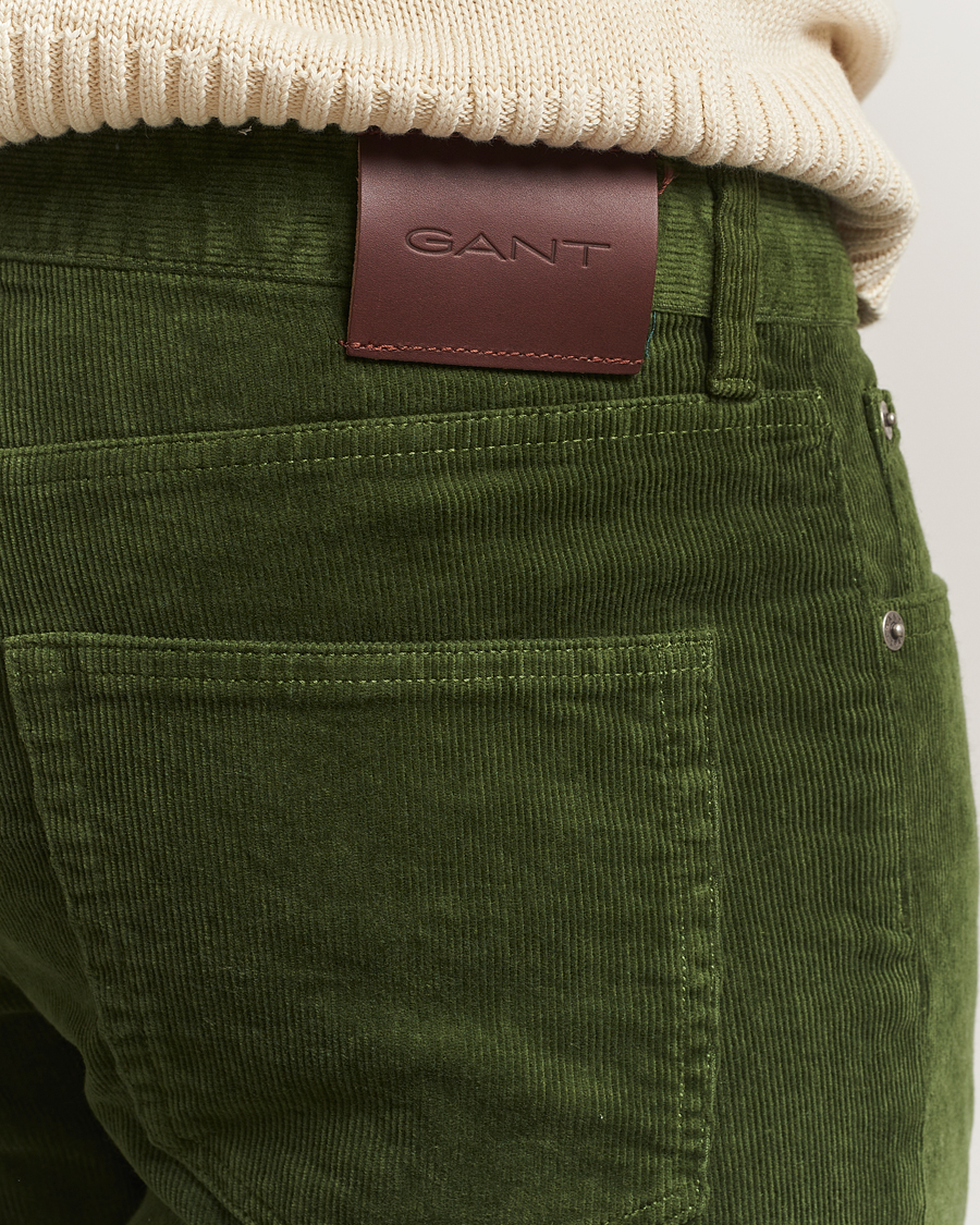 Herr | Byxor | Gant | Cord 5-Pocket Jeans Country Green