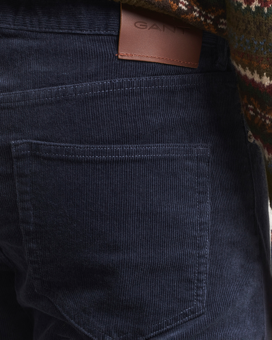 Herr | Byxor | Gant | Cord 5-Pocket Jeans Evening Blue