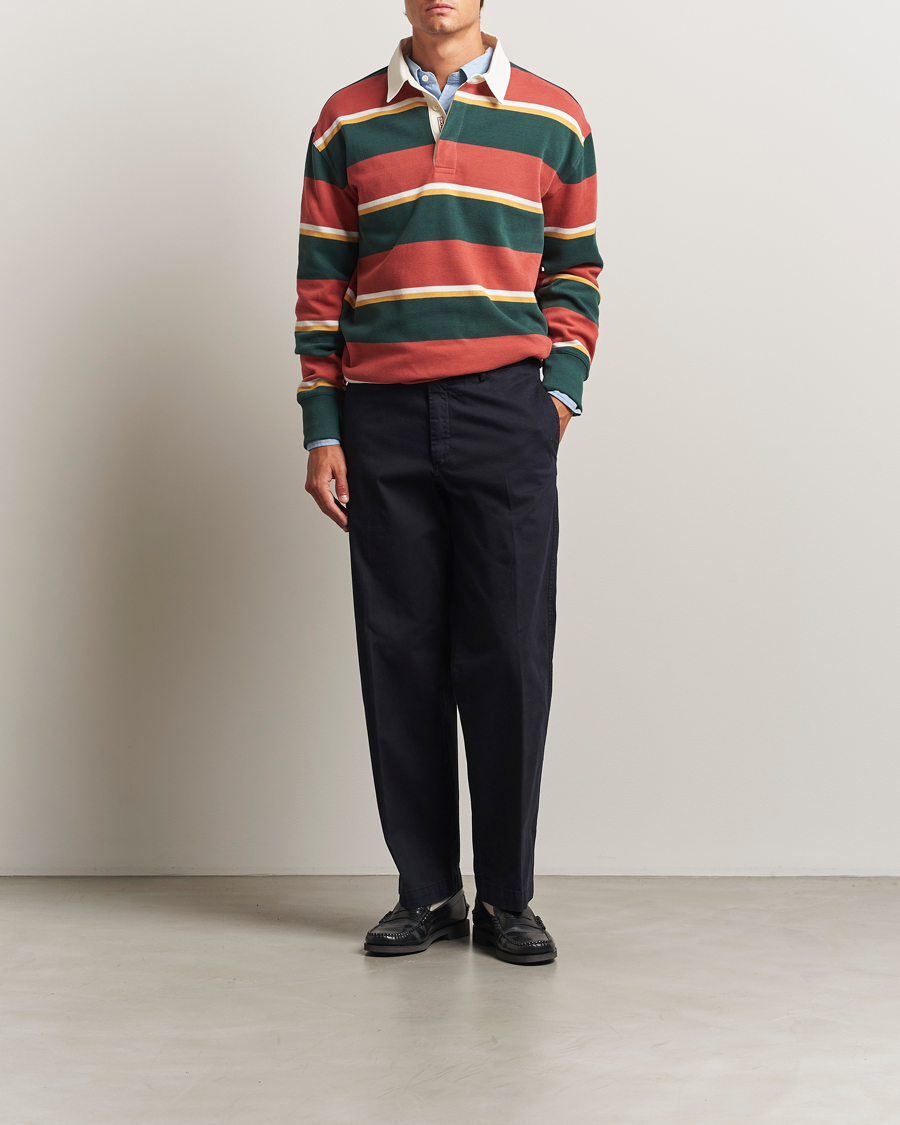 Herr | Tröjor | GANT | Striped Heavy Rugger Modern Rust