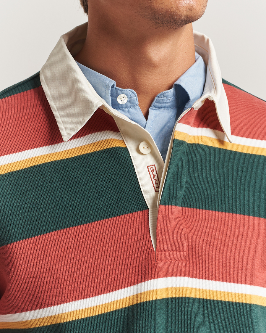 Herr | Tröjor | GANT | Striped Heavy Rugger Modern Rust