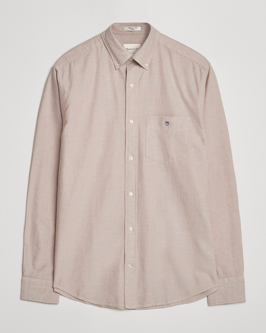 Herr | Skjortor | GANT | Regluar Fit Classic Oxford Shirt Warm Khaki