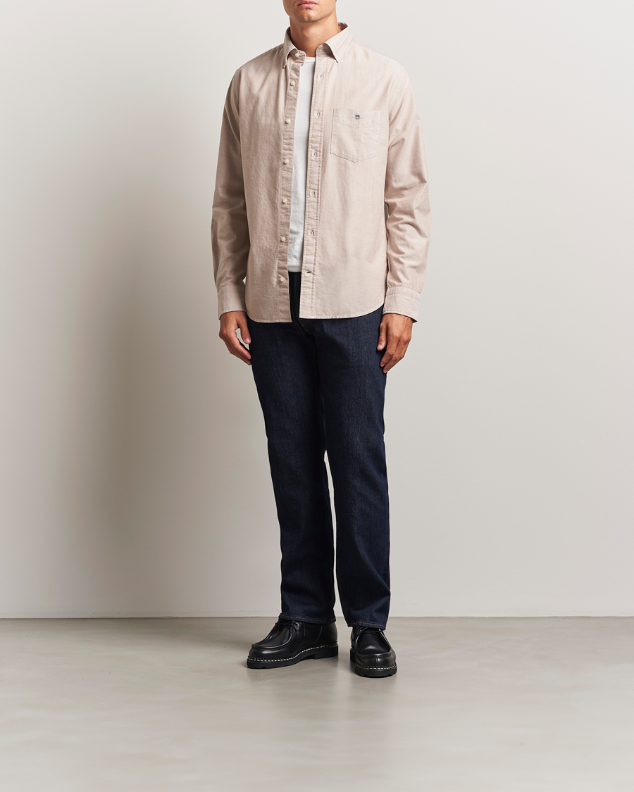 Herr | Skjortor | GANT | Regluar Fit Classic Oxford Shirt Warm Khaki