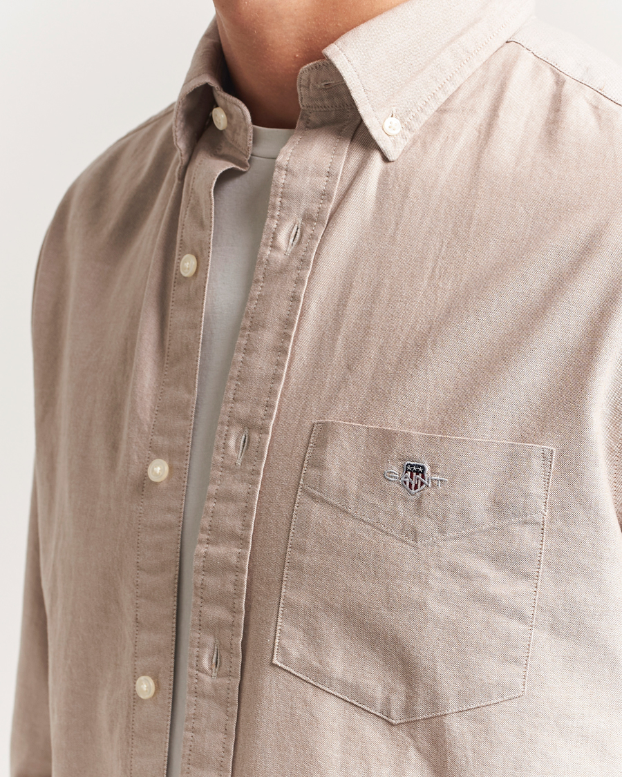 Herr | Skjortor | GANT | Regluar Fit Classic Oxford Shirt Warm Khaki