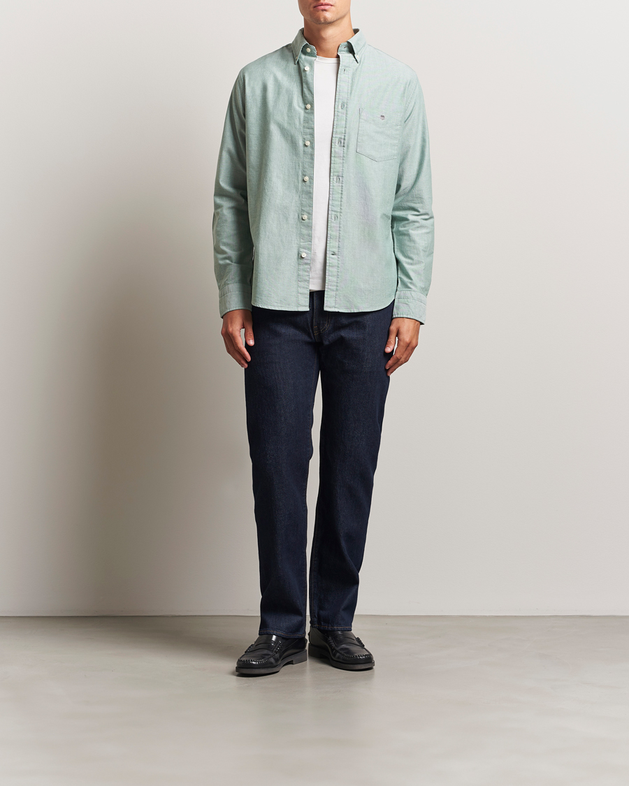 Herr | Skjortor | GANT | Regluar Fit Classic Oxford Shirt Forest Green
