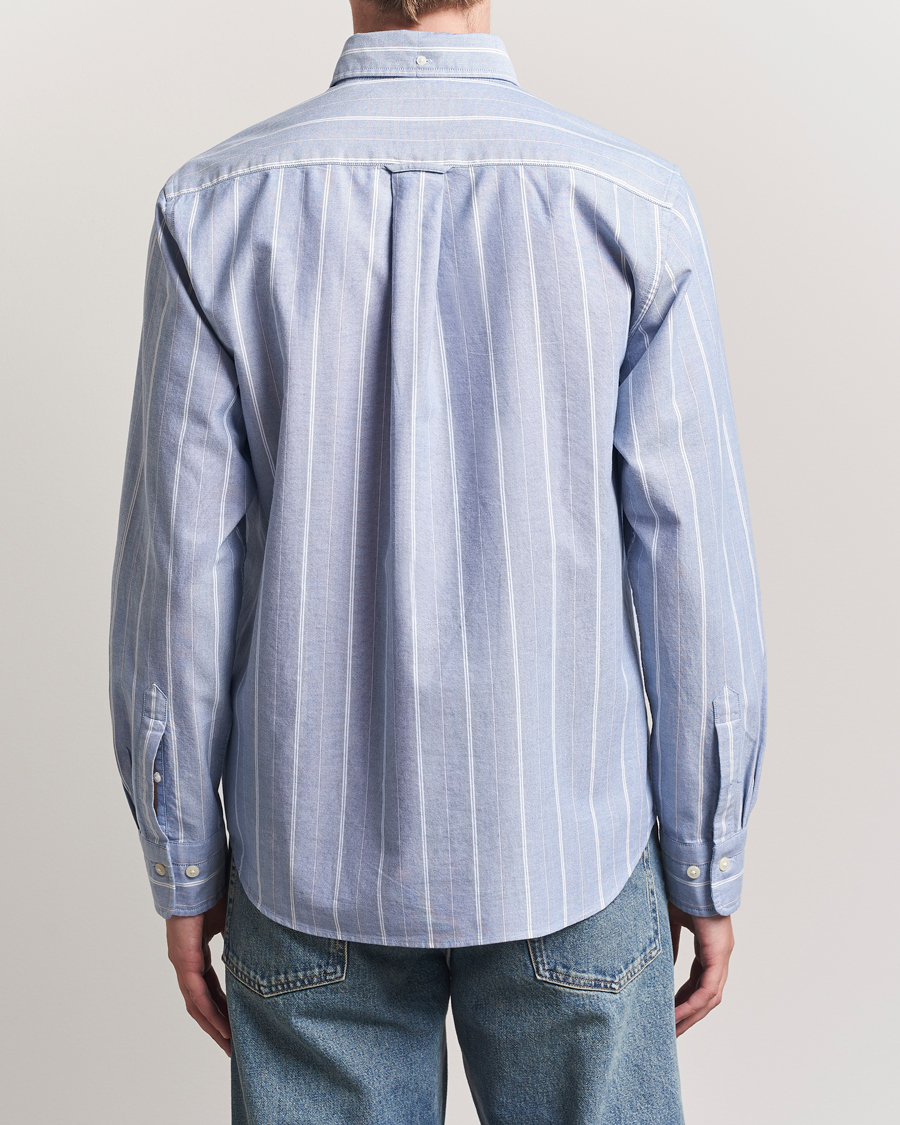 Herr | Skjortor | GANT | Regular Fit Classic Striped Oxford Shirt Rich Blue