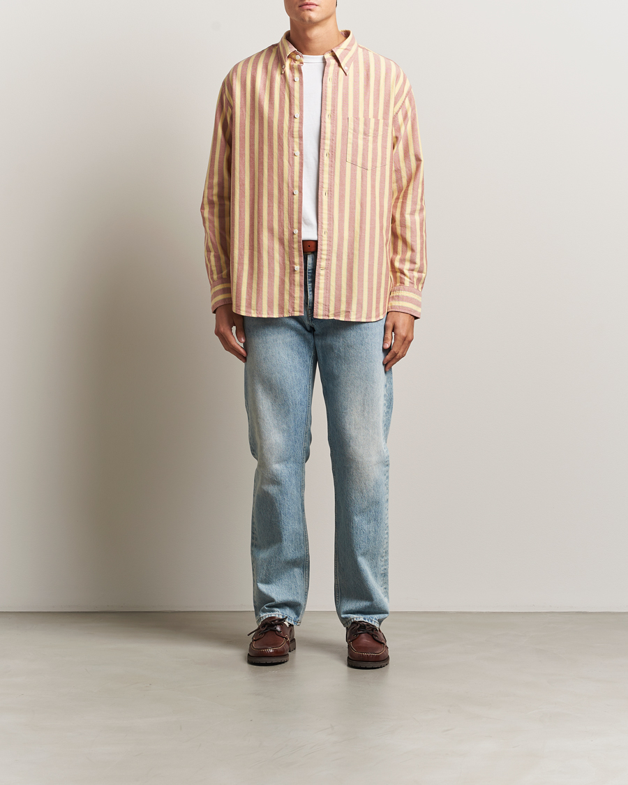 Herr | Skjortor | Gant | Relaxed Fit Striped Heritage Oxford Shirt Modern Rust