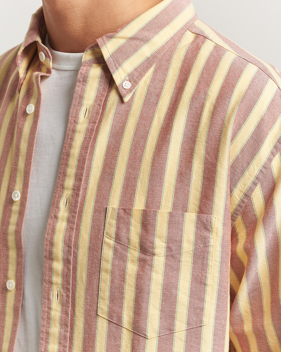 Herr | Skjortor | Gant | Relaxed Fit Striped Heritage Oxford Shirt Modern Rust