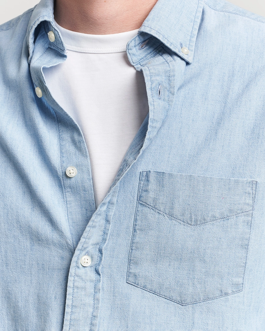 Herr | Skjortor | GANT | Regular Fit Chambray Shirt Light Blue