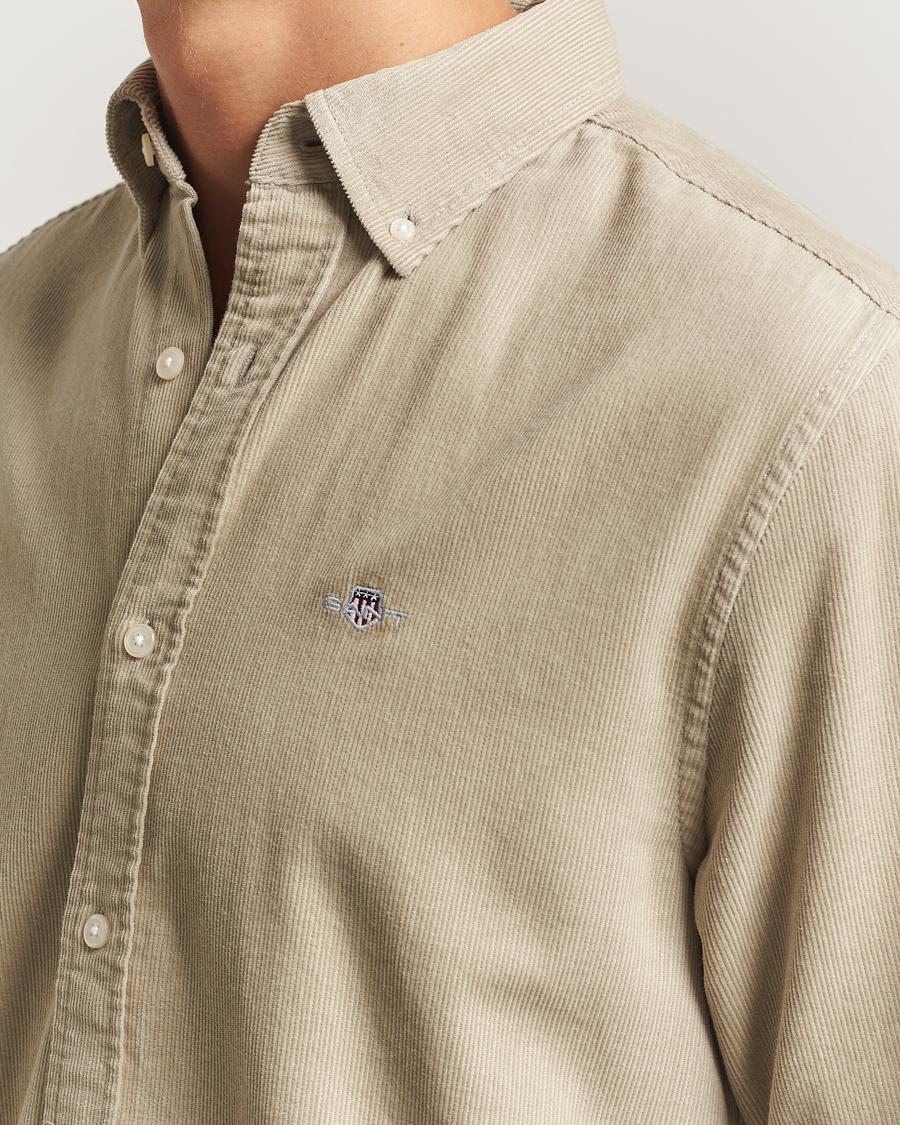 Herr | Skjortor | GANT | Regular Fit Corduroy Shirt Greige
