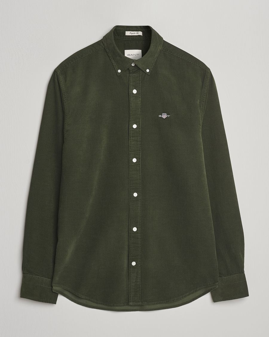 Herr | Skjortor | GANT | Regular Fit Corduroy Shirt Country Green