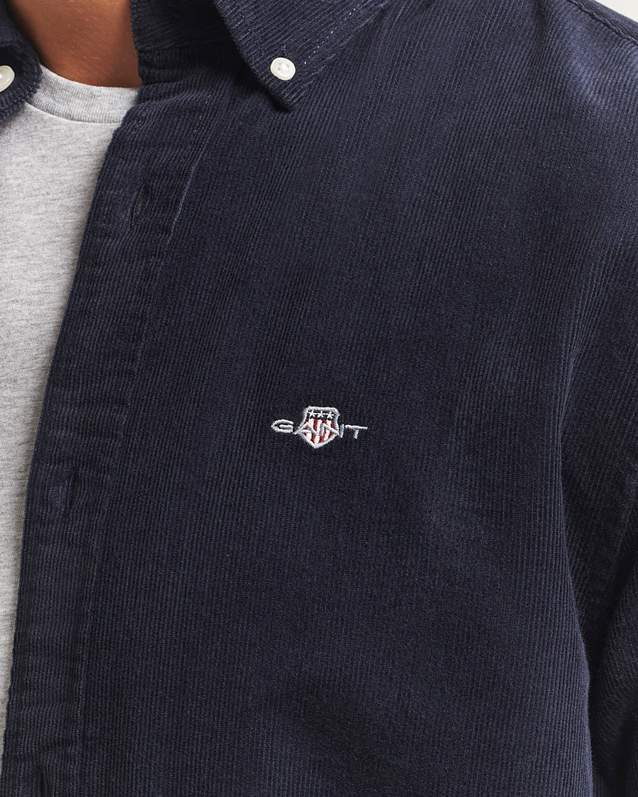 Herr | Skjortor | GANT | Regular Fit Corduroy Shirt Evening Blue