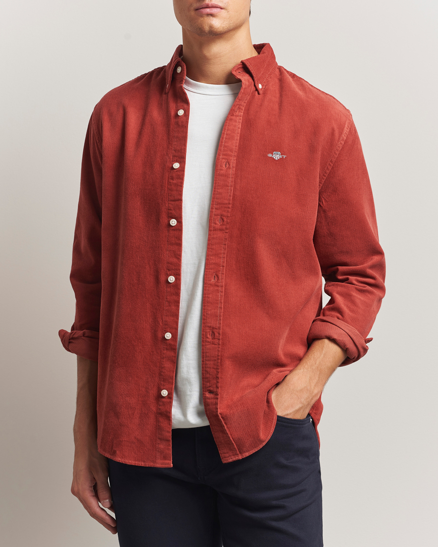 Herr | Skjortor | Gant | Regular Fit Corduroy Shirt Modern Rust