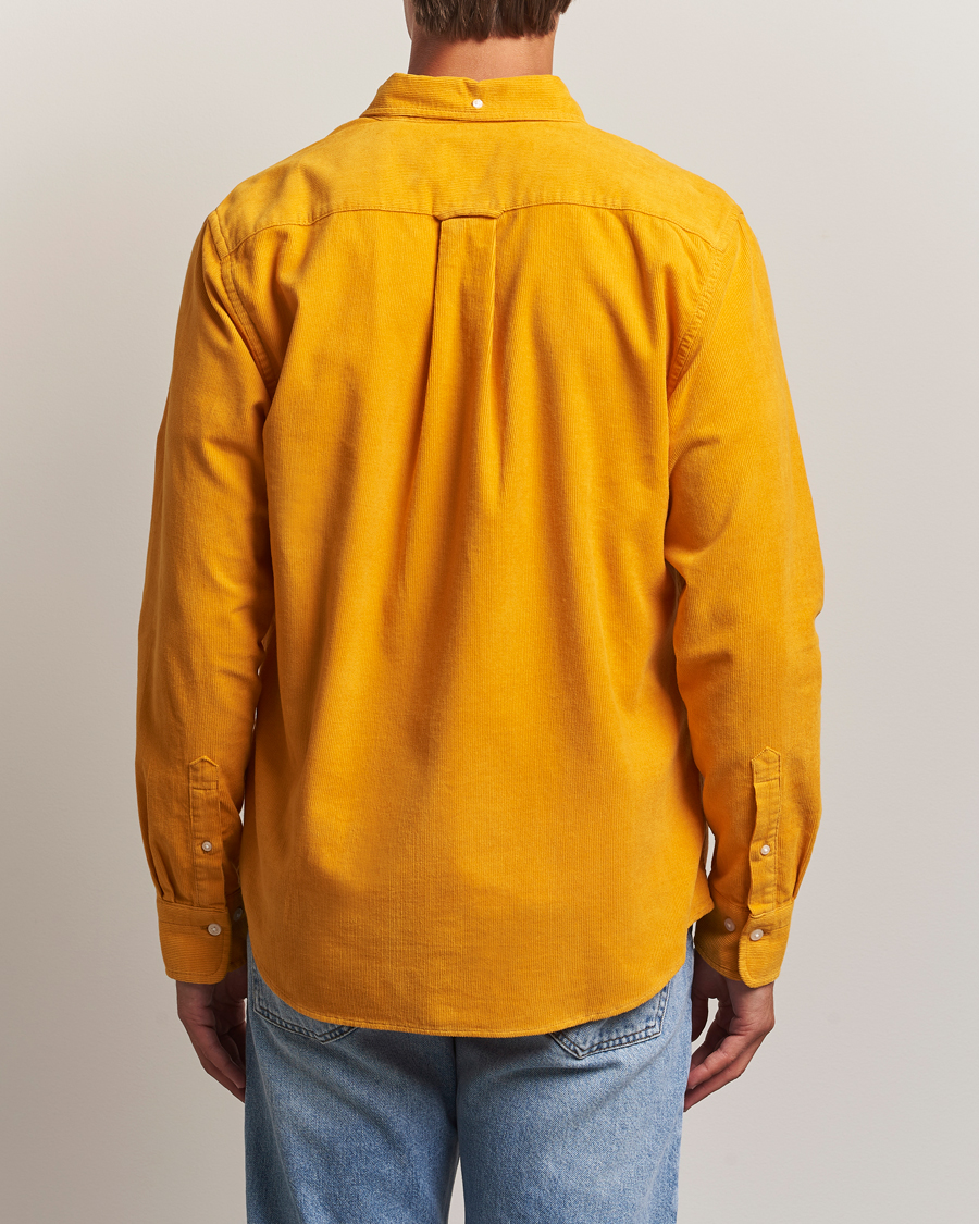 Herr | Skjortor | GANT | Regular Fit Corduroy Shirt Yellow Lichen